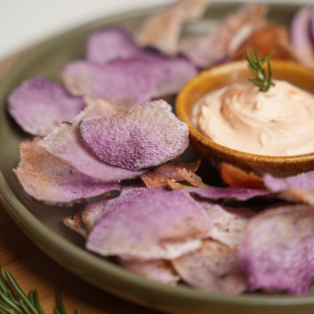 Baked Purple Yam Chips