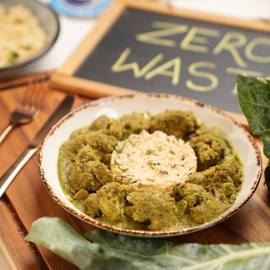 Cauliflower in Pesto Sauce & Herbed Rice