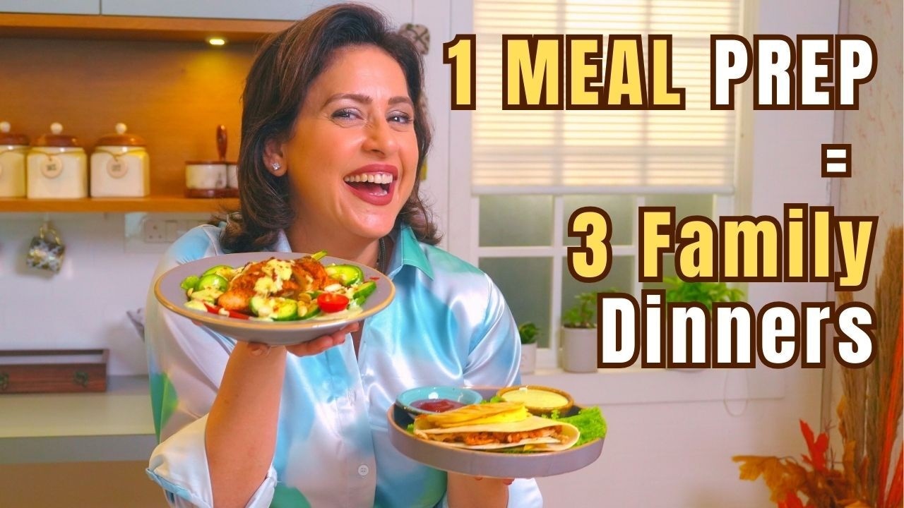 High-Protein Tandoori Chicken: Salad & Quesadilla | Healthy Meal Prep