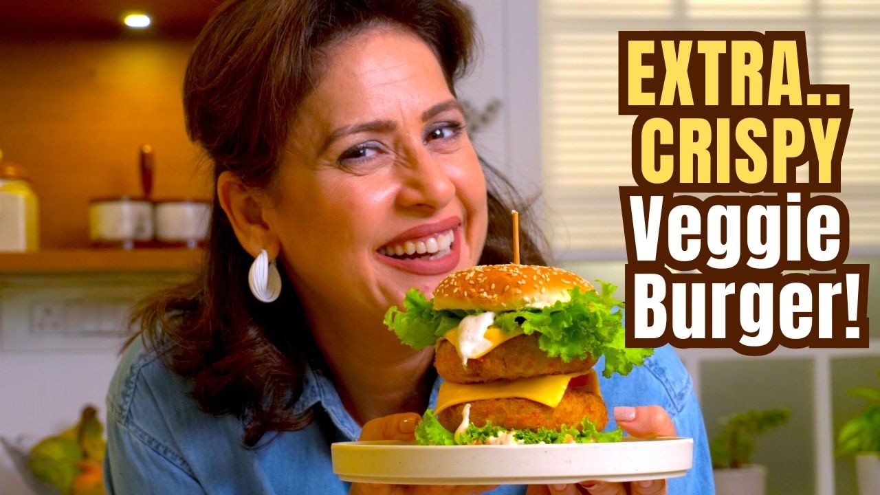 Double-Decker Paneer Burger + High-Protein Vegan Mayonnaise