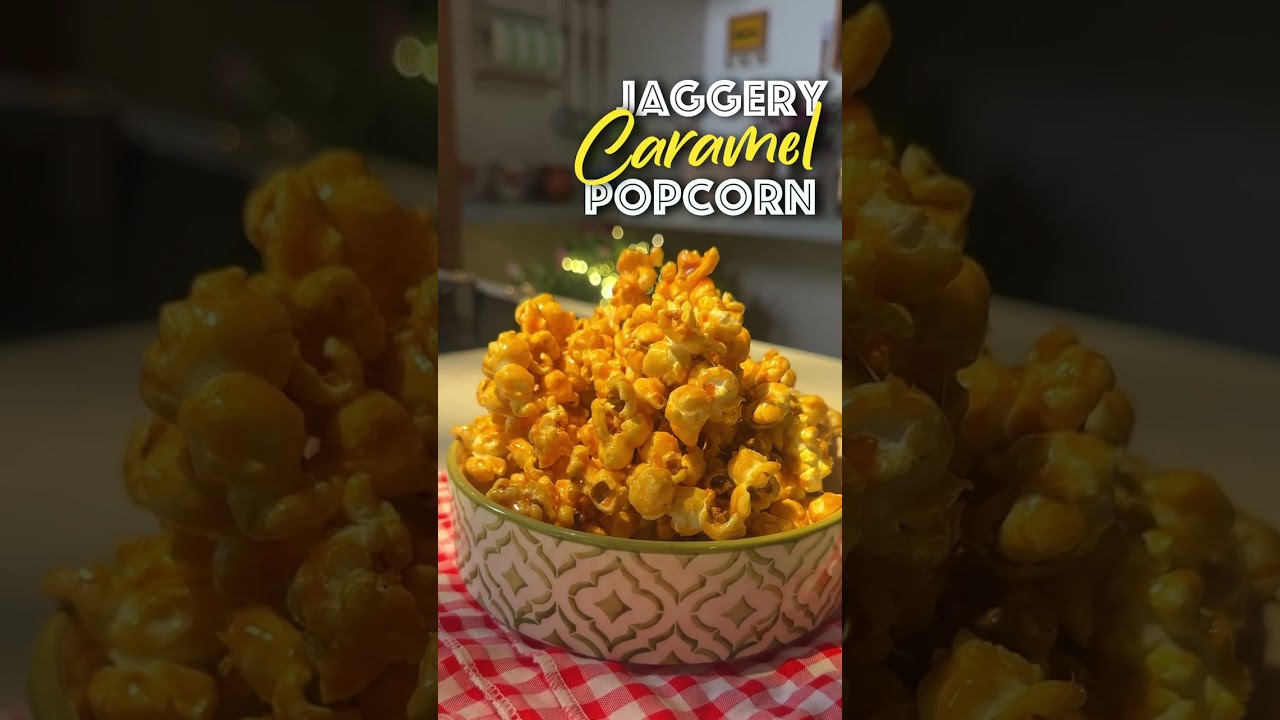 Caramel Jaggery Popcorn (Sweet Crunchy Snack)